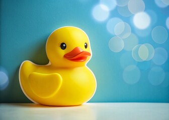 Cute Rubber Duck Sticker, Adorable Yellow Duckling Adhesive, Funny Bath Toy Decal
