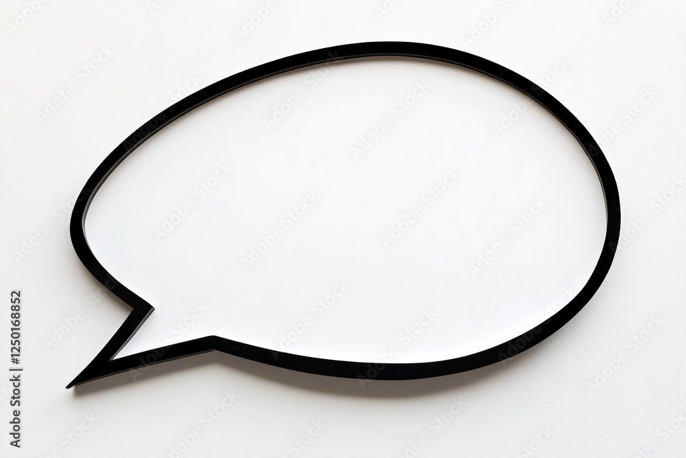 Poster speech bubble design creates an inviting space for dialogue, per
