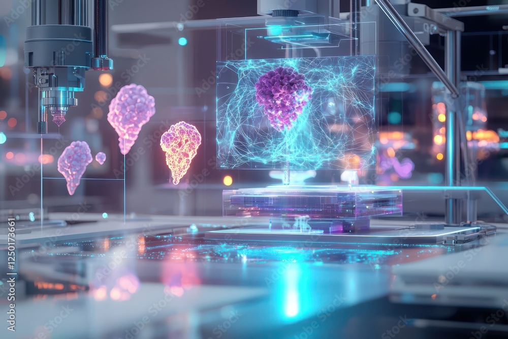 Poster 3d bioprinting workspace employs holograms to optimize regenerative medicine processes.