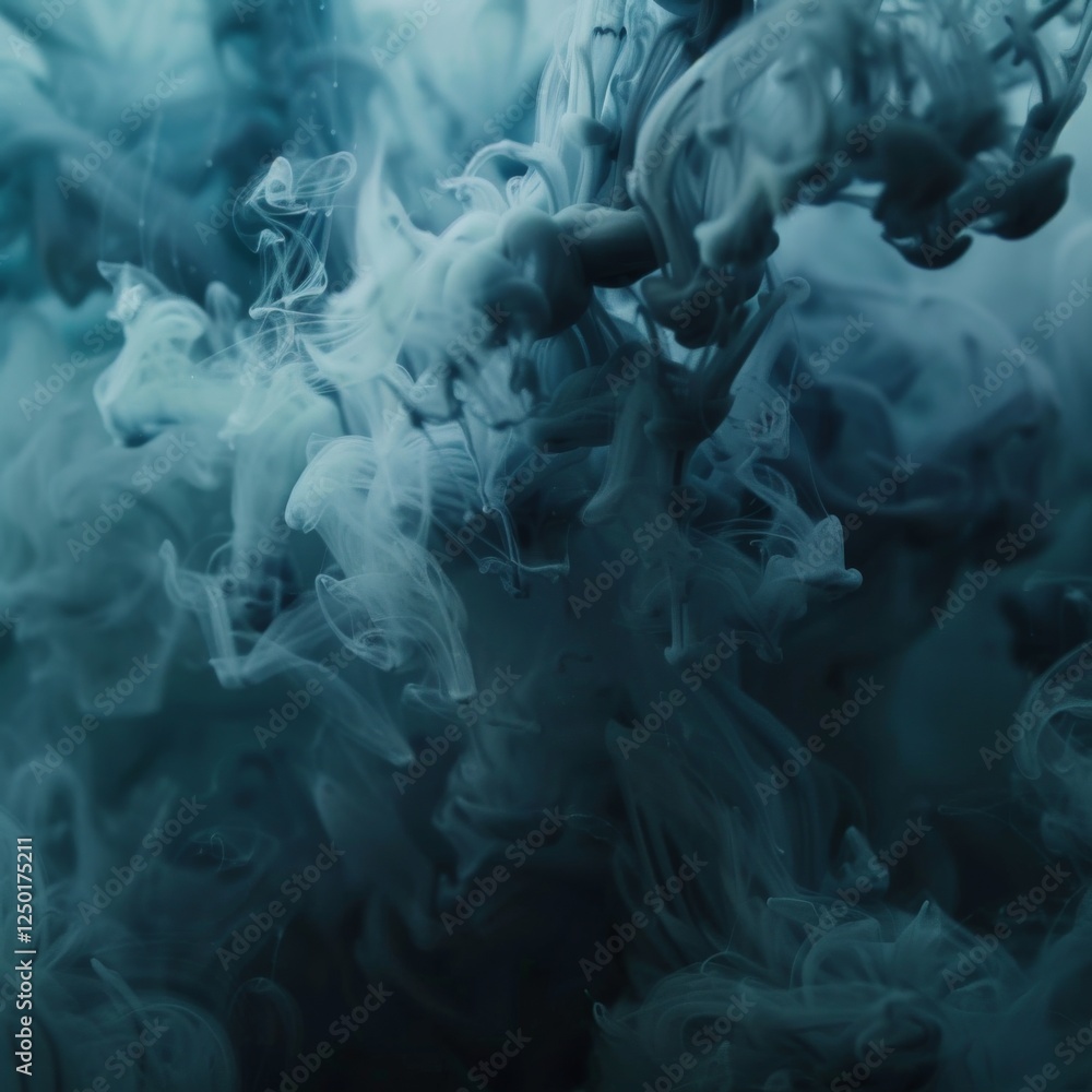 Poster Fluid Dynamics: Mesmerizing Patterns Formed by Dissolving Ink in Water