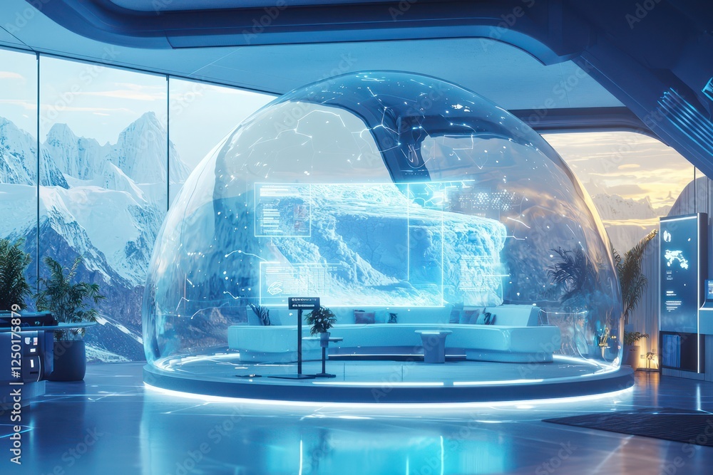 Poster climate hub uses ai holograms to predict ice sheet dynamics effectively.