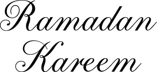 Elegant Ramadan Kareem Calligraphy for flyer design, t-shirt design, banner design, Greeting card design