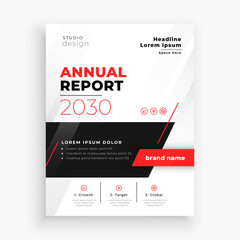 professional annual report cover flyer a presentation page