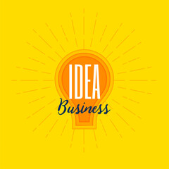 business success idea concept with light bulb symbol