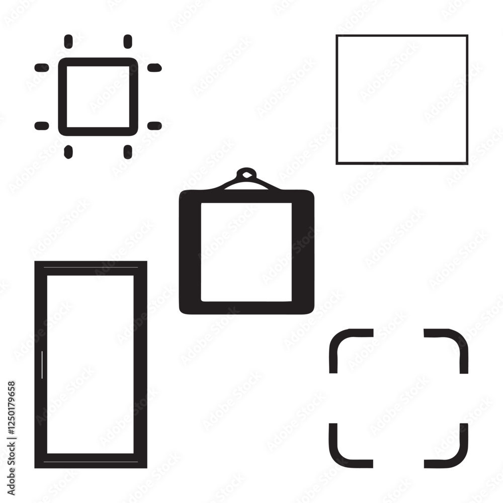 Poster frame vector design icon symbol set