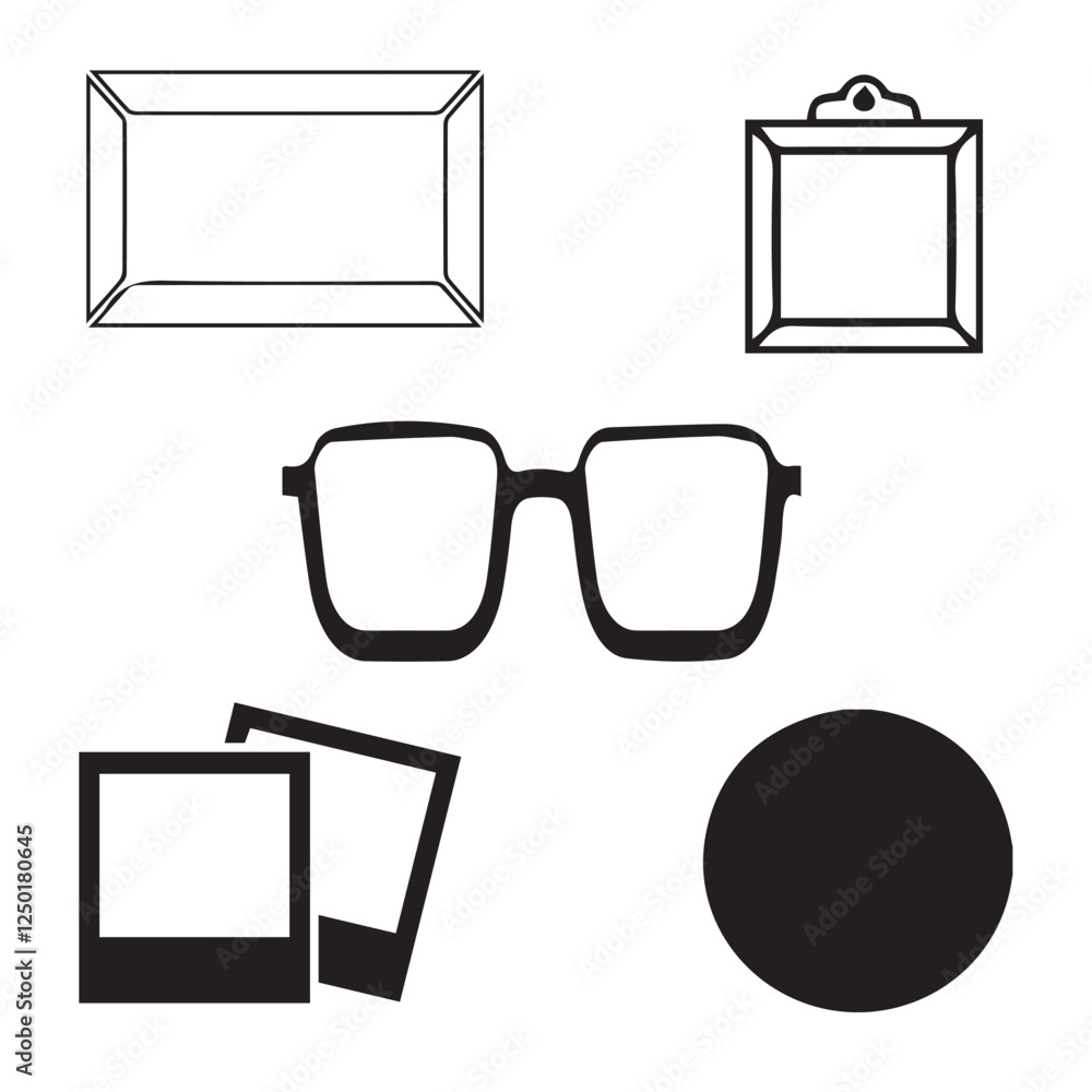 Poster frame vector design icon symbol set