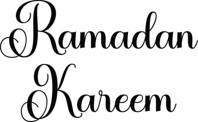 Elegant Ramadan Kareem Calligraphy for flyer design, t-shirt design, banner design, Greeting card design