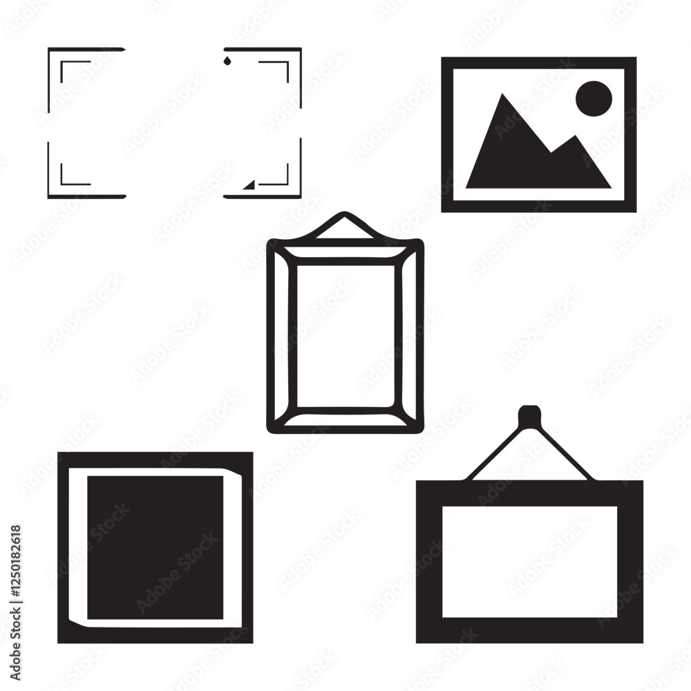 Poster frame vector design icon symbol set
