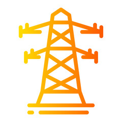 electric tower Gradient icon