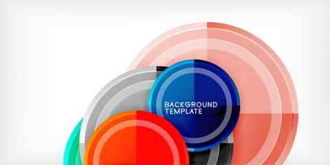 Minimal geometric abstract background. Circle triangle design