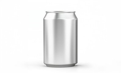 Clean Silver Cans of Soft Drink with Smooth Gradient Finish on White Background