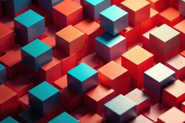 Abstract 3D Cube Pattern Background