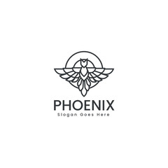 Phoenix Line Art Logo