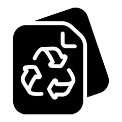 recycle paper Solid icon
