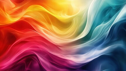 Fototapeta premium Colorful abstract swirling smoke, vibrant background, digital art, website design