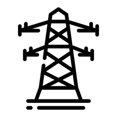 electric tower Line Icon