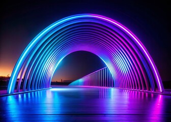 Glowing Purple Blue Arc Abstract Urban Exploration Background