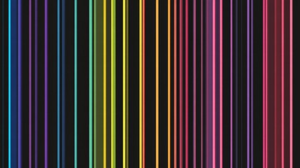 Colorful Neon Lines on Black Background for Abstract Minimal Design