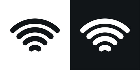 Wifi icons set vectors black and colored style