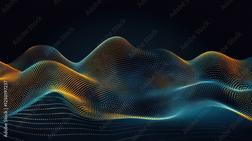 Poster abstract technological landscape: a dynamic visualization of data flow