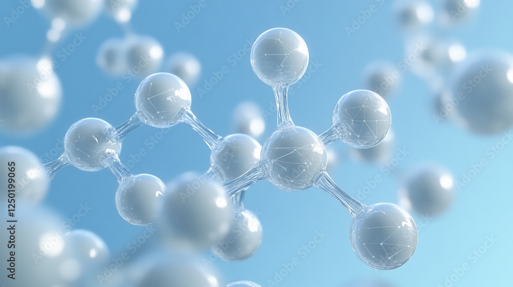 Poster abstract 3d rendering of molecules.