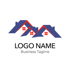 Logo Property Building Real Estate Company Design Template