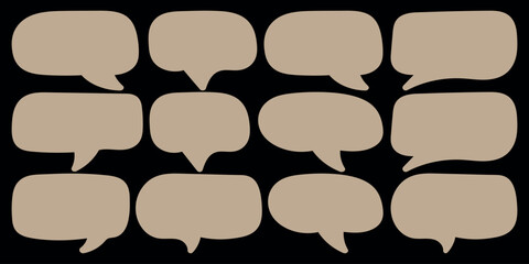 Speech Bubble set. Colorful message, chat box, social media, comic sticker, vector illustration design. 