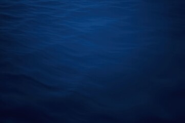 Dark Blue Ocean Water at Night