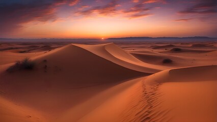 sunset in the desert