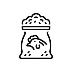 Black line icon for feeding