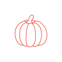 Pumpkin line design, Halloween, line art autumn illustration
