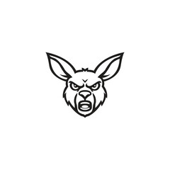 Kangaroo vector for mascot template