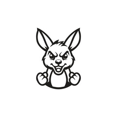 Kangaroo vector for mascot template