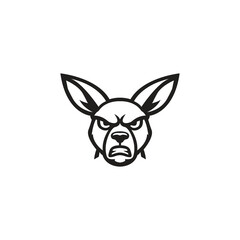 Kangaroo vector for mascot template