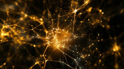Abstract representation of interconnected networks with glowing nodes and lines.