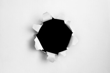 Torn paper , white paper through, Torn Paper Hole.