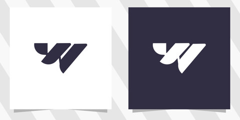 letter w logo design vector
