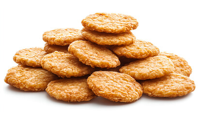 KFC-style chicken patty, on a white background, high-resolution photography, product shot, commercial photo 