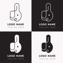 Rabbit logo, Modern continued line bunny logo for branding and company or business branding. Minimal cute rabbit silhouette logo for pet shop, cafe, veterinary hospital, clinic and farm