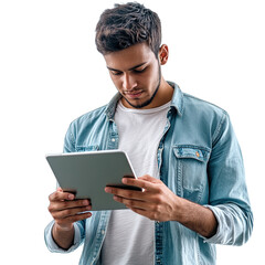 man with tablet computer