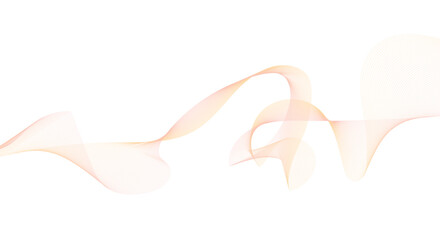 Smooth flowing dynamic wave lines isolated on white background. Abstract wave element for design. Digital frequency track equalizer. Stylized line art background. 