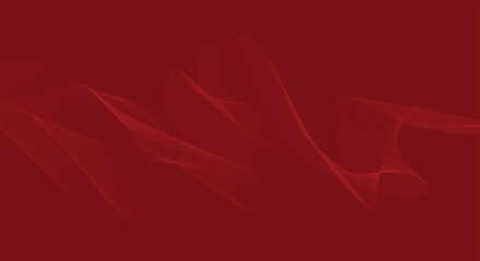Design elements. Wave of many red lines. Abstract wavy stripes on red background isolated. Creative line art. Vector illustration EPS 10. Colorful shiny waves with lines created using Blend Tool.