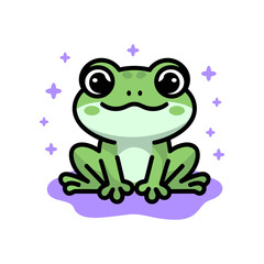 Cute Cartoon Frog Illustration