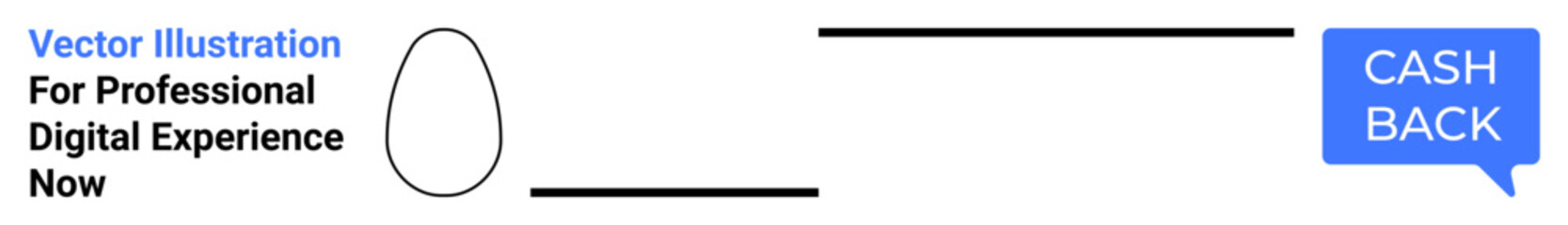 White background with a speech bubble containing CASH BACK text in bold blue font. Ideal for advertising, promotions, marketing, customer engagement, discounts, e-commerce, fintech, and flat landing