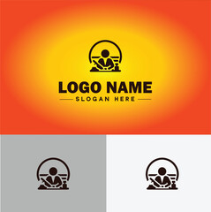 Writing Services icon Copywriting Editorial services Content creation flat logo sign symbol editable vector