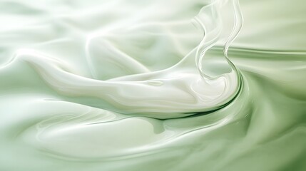 Gentle Flowing Mint Green Liquid Abstract Background Texture