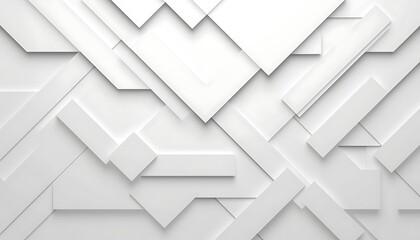 Abstract geometric white wall design