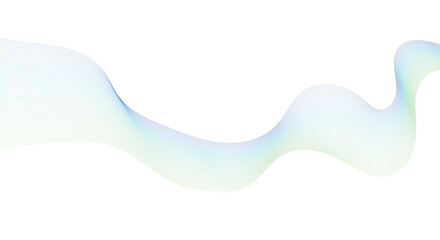 Design elements. Wave of many green lines. Abstract wavy stripes on white background isolated. Creative line art. Vector illustration EPS 10. Colorful shiny waves with lines created using Blend Tool.