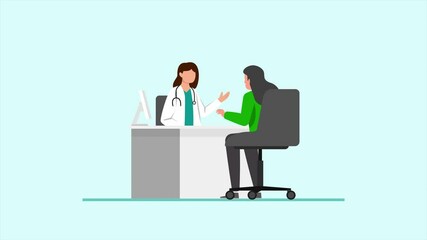 Animated video Hospital activity concept. Full length animation illustration. High quality 4k footage. - Powered by Adobe