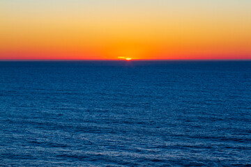 last rays of light over the sea